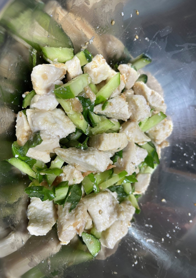 【ダイエット飯】ささみときゅうり梅肉和え-レシピのメイン写真
