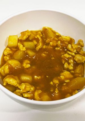 【時短】鶏ひき肉とカブのかぼちゃ餡かけ-レシピのメイン写真