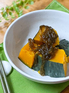 もずく酢でかぼちゃのさっぱり煮-レシピのメイン写真