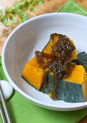 もずく酢でかぼちゃのさっぱり煮-レシピのメイン写真