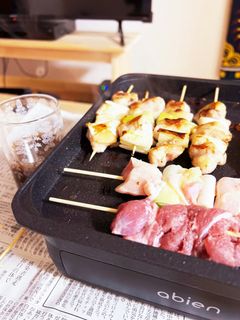 ホットプレートで簡単!!おうちで焼き鳥-レシピのメイン写真