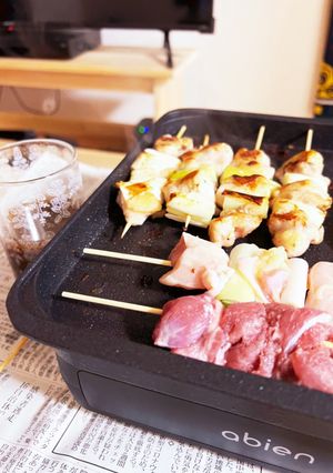 ホットプレートで簡単！！おうちで焼き鳥-レシピのメイン写真