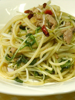 簡単ランチ✿ツナと水菜のパスタ♪-レシピのメイン写真
