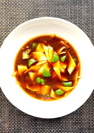 刀削麺　豆板醤辛味スープ-レシピのメイン写真