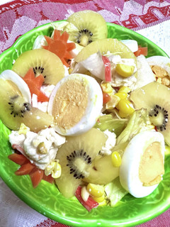 キウイと豆腐のサラダ-レシピのメイン写真