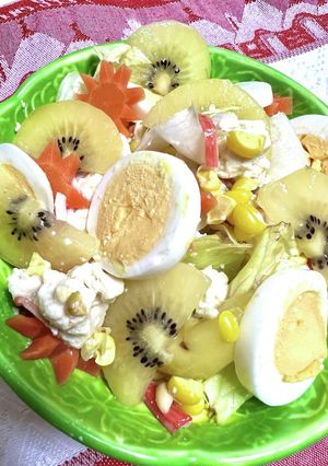 キウイと豆腐のサラダ-レシピのメイン写真