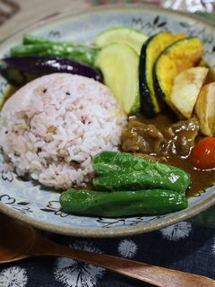 夏野菜の素揚げカレー-レシピのメイン写真