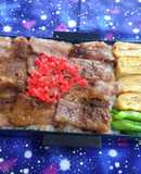 時短お弁当盛り付け記録　焼肉丼