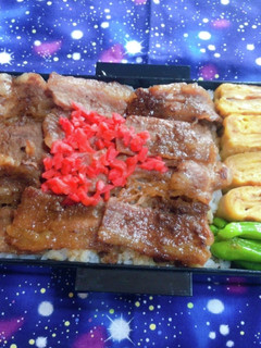 時短お弁当盛り付け記録 焼肉丼-レシピのメイン写真
