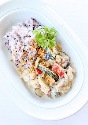 簡単に旨い【夏野菜のココナッツ味噌ライス-レシピのメイン写真