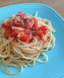 生トマトで作る◎ベーコントマトパスタ