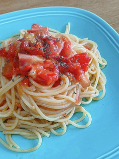 生トマトで作る◎ベーコントマトパスタ-レシピのメイン写真