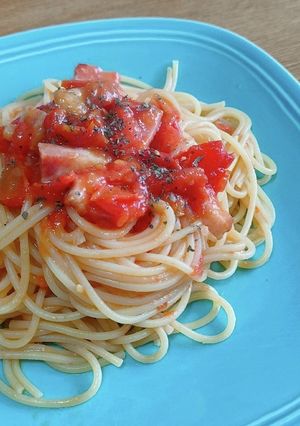 生トマトで作る◎ベーコントマトパスタ-レシピのメイン写真