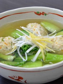 鶏団子と青梗菜のスープ JAいるま野-レシピのメイン写真