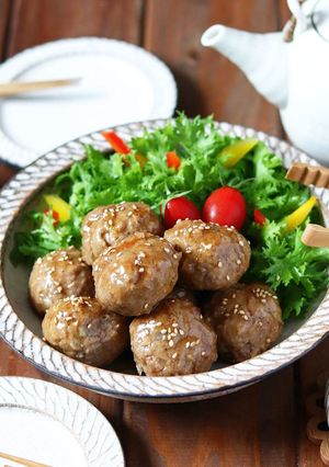 レンジde照り焼きミートボール-レシピのメイン写真