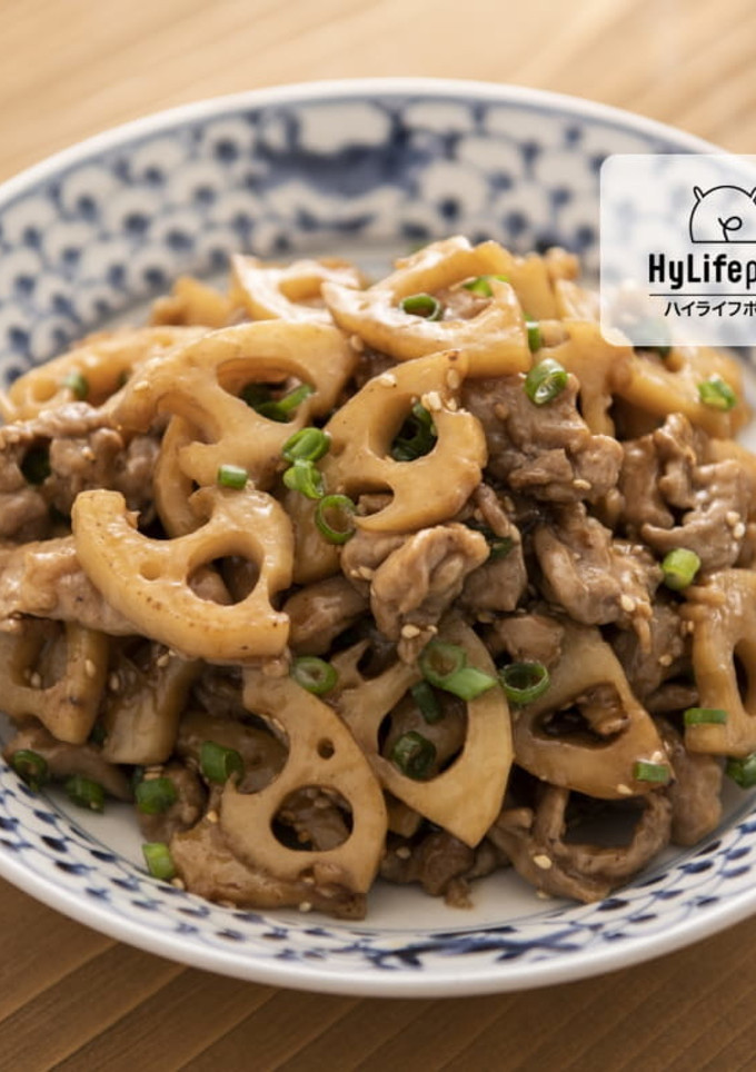 お酢でさっぱり！豚肉とれんこんの甘辛炒め-レシピのメイン写真