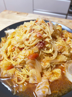 簡単☆ツナとキャベツのトマトスパゲッティ-レシピのメイン写真