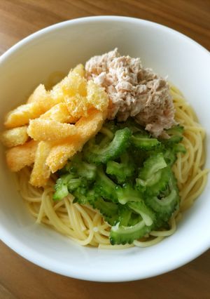 ゴーヤとツナとスナック、3色パスタ-レシピのメイン写真