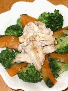 蒸し鶏とかぼちゃのサラダ-レシピのメイン写真