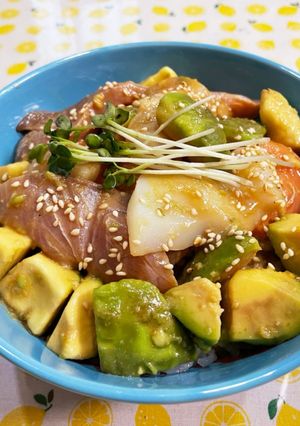 超簡単！さっぱりカフェ風海鮮丼！-レシピのメイン写真