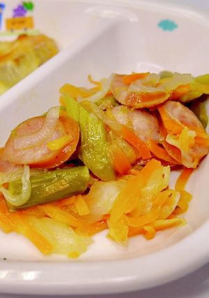 ★幼稚園給食 ウインナーソテー★-レシピのメイン写真