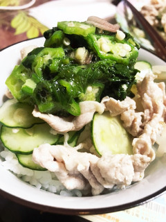 我が家の丼 夏しゃぶ丼-レシピのメイン写真