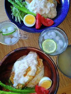 我が家の丼 スタミナとろろ豚丼-レシピのメイン写真