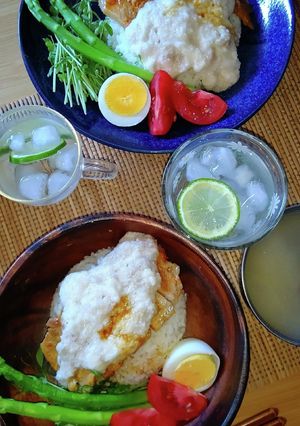 我が家の丼 スタミナとろろ豚丼-レシピのメイン写真