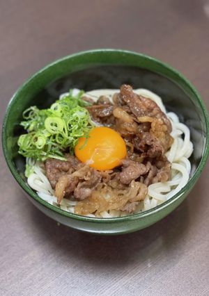 市販のつゆで簡単冷やし肉うどん♪-レシピのメイン写真