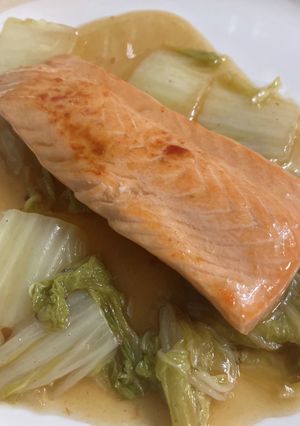 サーモンと白菜のピリ辛煮-レシピのメイン写真