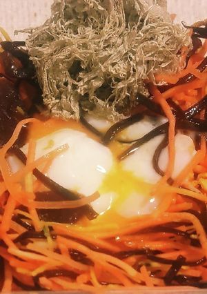 “緑黄色野菜”&温泉玉子/とろろ野菜昆布-レシピのメイン写真