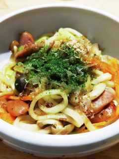 子ども向けバターしょうゆ焼きうどん-レシピのメイン写真