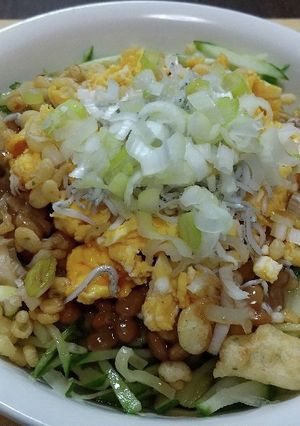 冷やし中華そば(納豆入り)-レシピのメイン写真
