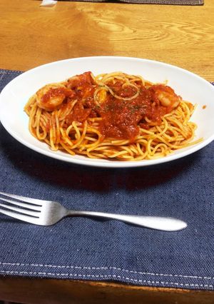 最強 トマト&バジル エビパスタ-レシピのメイン写真