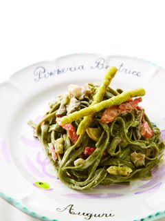 のりパスタと舞茸、ベーコンクリームソース-レシピのメイン写真