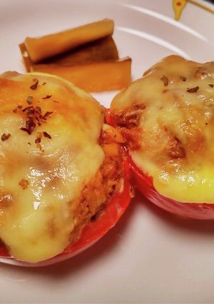 鯖缶&チーズのトマトカップ-レシピのメイン写真
