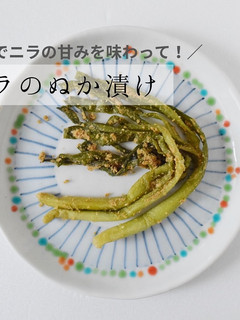 ニラのぬか漬け-レシピのメイン写真