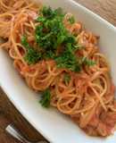 濃厚！トマトクリームチーズパスタ　腸活