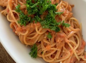 濃厚！トマトクリームチーズパスタ　腸活-レシピのメイン写真