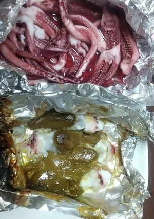 いか下足&肝のホイル焼き-レシピのメイン写真