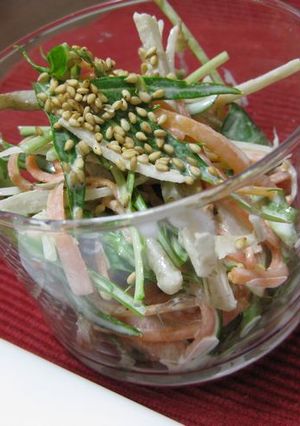 簡単＠*人参･ごぼう･水菜のサラダ*-レシピのメイン写真