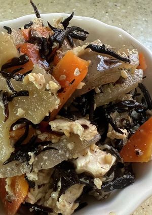 ダイエット★セブン風お豆腐とひじきの煮物-レシピのメイン写真
