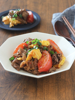 牛肉とトマトの中華風卵炒め-レシピのメイン写真
