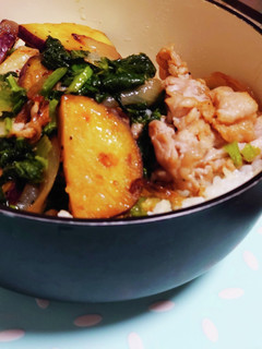 節約☆おさつ入り 塩豚丼(´ε` )-レシピのメイン写真