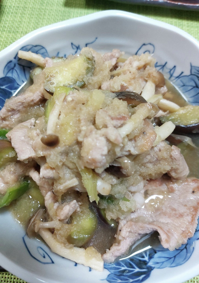 豚コマと夏野菜のみぞれ煮-レシピのメイン写真