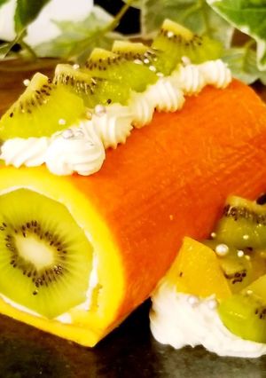 まるごとキウイのロールケーキ-レシピのメイン写真