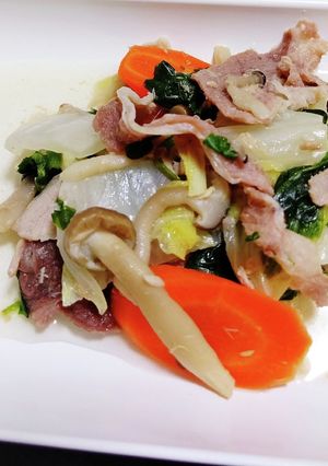 ツナ缶、豚肉、野菜の煮物-レシピのメイン写真