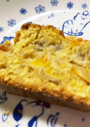 梨とバナナとバターナッツのパウンドケーキ-レシピのメイン写真