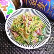 簡単おつまみ♪イカと豆苗の海苔マヨわさび