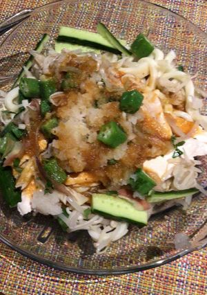 若鳥の冷しゃぶ風うどん-レシピのメイン写真